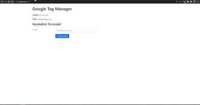 Vytvoření Google Tag Manager a nasazení na web