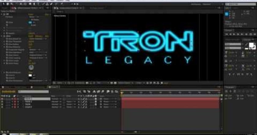 CZTUTORIÁL – After Effects 039 – Tron Legacy trailer title