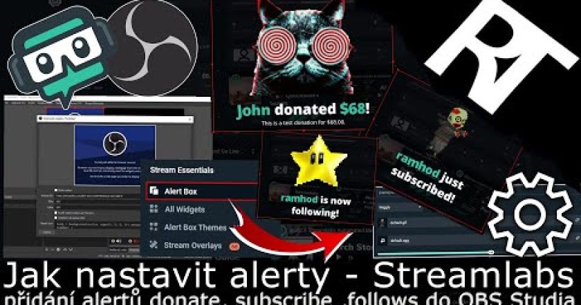 Streamlabs – Jak nastavit alerty (donate, follows, subscriptions) přidání do OBS Studia (tutoriál)