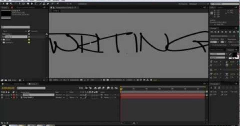 CZTUTORIÁL – After Effects 058 – Handwrite text