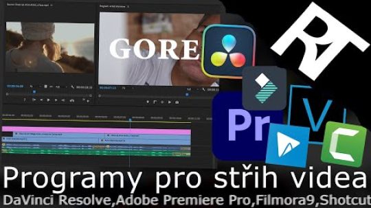 PROGRAMY PRO STŘIH VIDEA – DaVinci Resolve ,Adobe Premiere Pro,Filmora9,Camtasia ,Shotcut,Sony Vegas