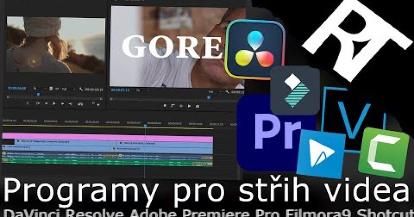 PROGRAMY PRO STŘIH VIDEA – DaVinci Resolve ,Adobe Premiere Pro,Filmora9,Camtasia ,Shotcut,Sony Vegas