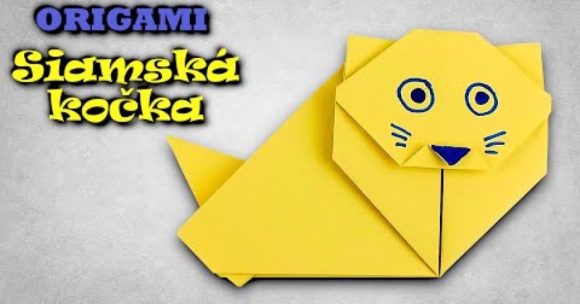 Origami siamská kočka | Jak vyrobit kočku z papíru