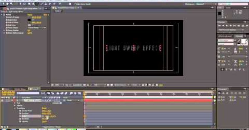 CZTUTORIÁL – After Effects 036 – Light sweep efekt