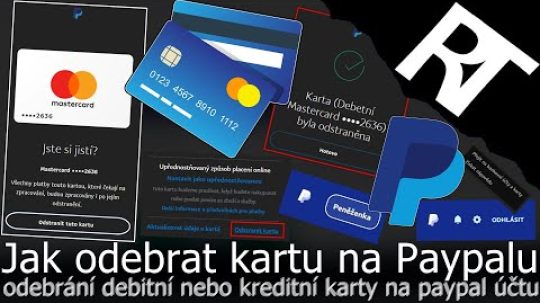 Jak smazat/odebrat platební kartu na Paypalu – odebrání kreditní karty PayPal (tutoriál)