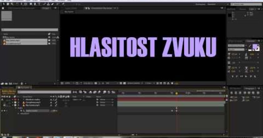 CZTUTORIÁL – After Effects 132 – Hlasitost zvuku