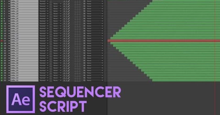 CZTUTORIÁL – After Effects 185 – Sequencer script