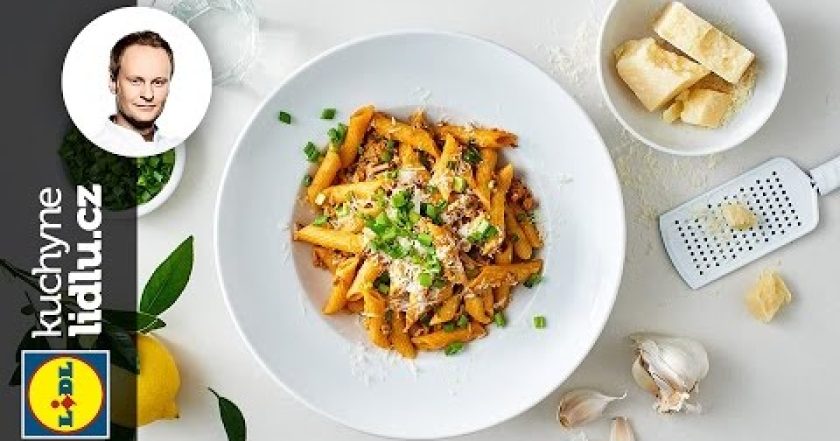 Penne s mletým masem a krémovou omáčkou – Marcel Ihnačák – RECEPTY KUCHYNE LIDLU