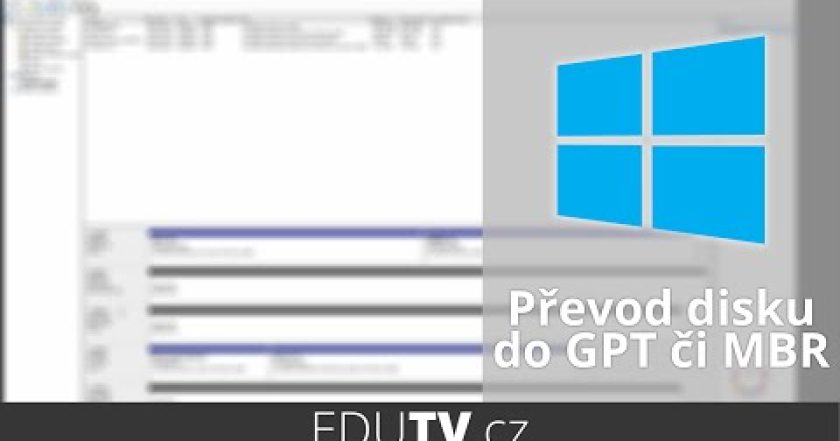 Převedení disku do typu GPT/MBR ve Windows