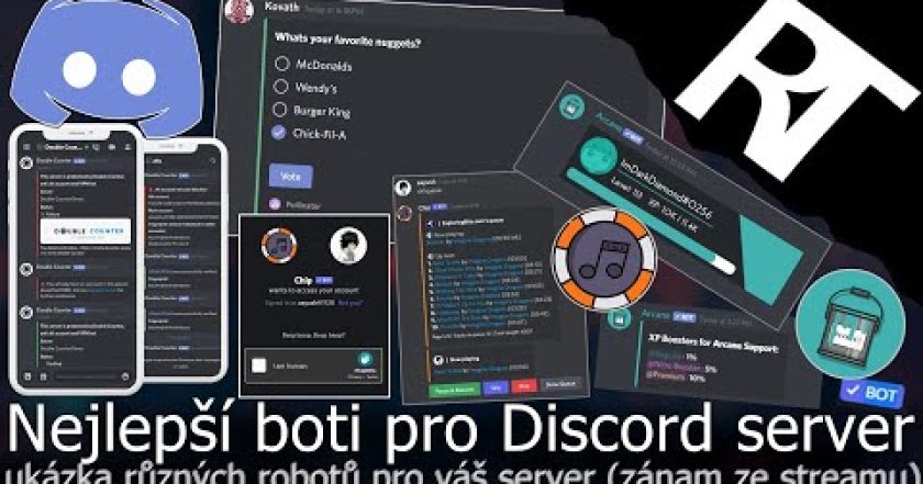 Nejlepší boti pro Discord server – Pollbot , Arcane , Double Conter , Chip music bot (záznam)