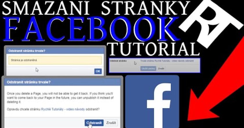 Jak odstranit Facebook stránku – Tutorial cz