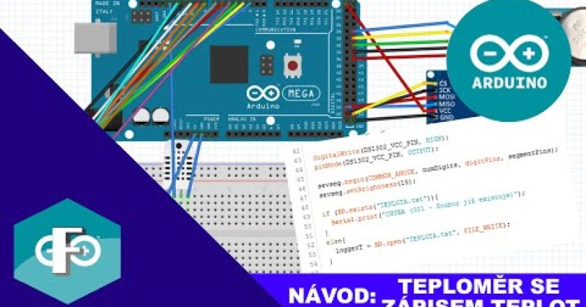 Arduino Návod: Teploměr se zapisovačem teplot | Česky (FilipProjects)