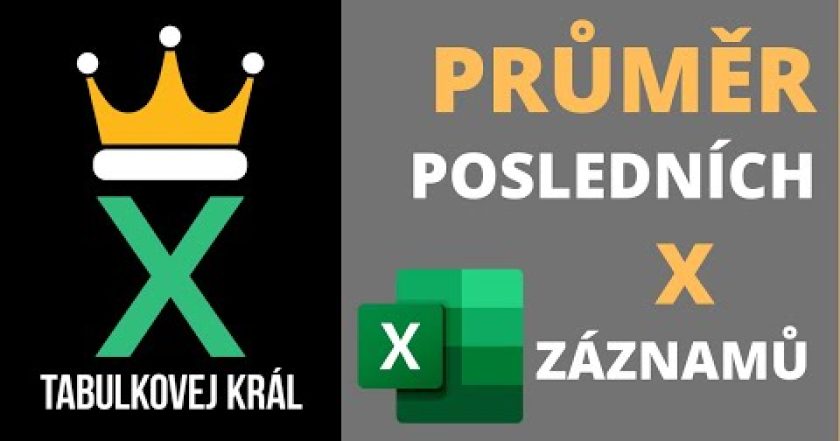 Průměr X posledních hodnot | Excel 365 Tutorial