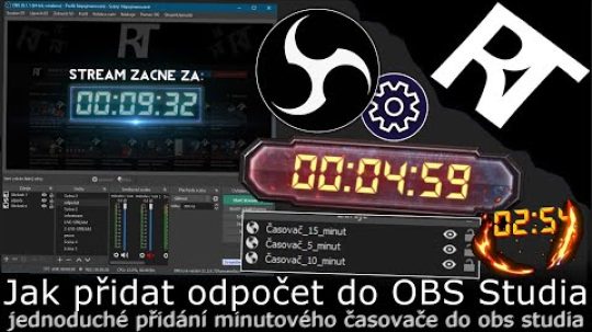 Jak nastavit odpočet času na streamu I OBS Studio , Streamlabs OBS (tutoriál)