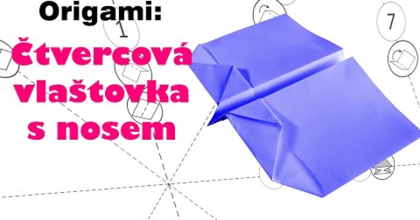 Čtvercova vlaštovka s nosem – Jak složit vlaštovku z papíru – ORIGAMI