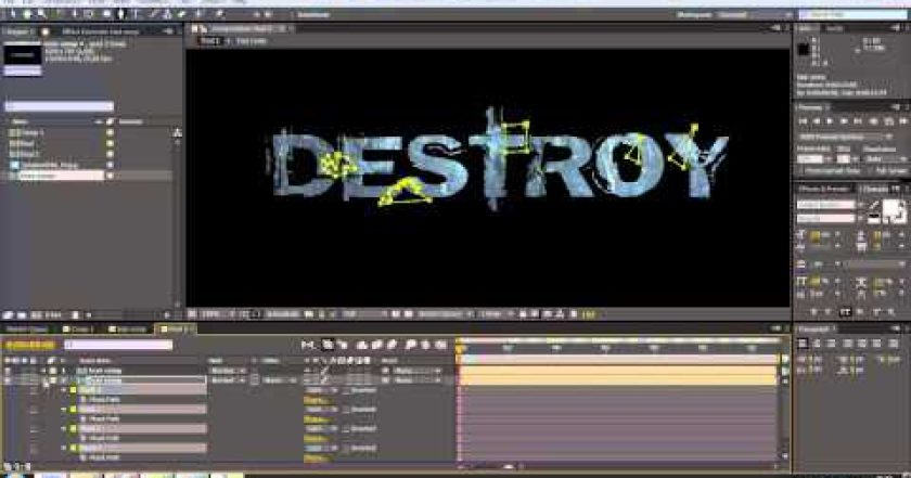 CZTUTORIÁL – After Effects 061 – Rozbitý text