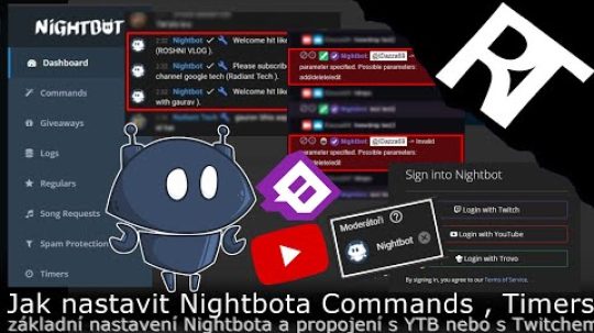 Jak nastavit Nightbota – Nightbot chatbot pro Twitch/YouTube (tutoriál)