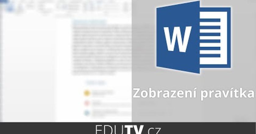 Jak zobrazit pravítko ve Wordu? | EduTV