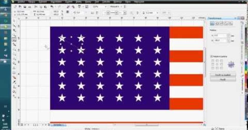 Exercise for Corel Draw – Flag of the United States