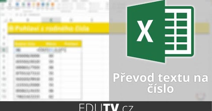 Jak převést text na číslo v Excelu?