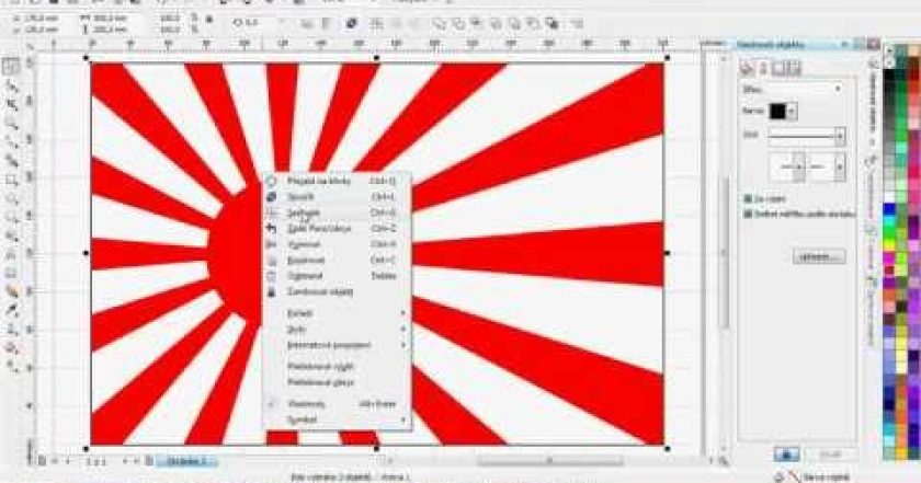 Dai-Nippon Teikoku Kaigun – Imperial Japanese Navy flag – how to draw in Corel Draw