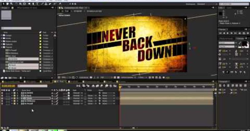 CZTUTORIÁL – After Effects 054 – Never Back Down trailer titles část 3.