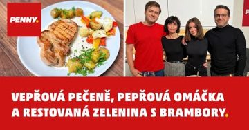 RECEPT – Vepřová pečeně, pepřová omáčka a restovaná zelenina s brambory.