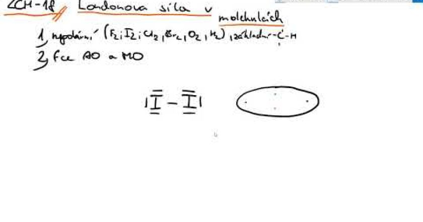 Základy chemie 18 – Londonovy síly v NEPOLÁRNÍCH molekulách