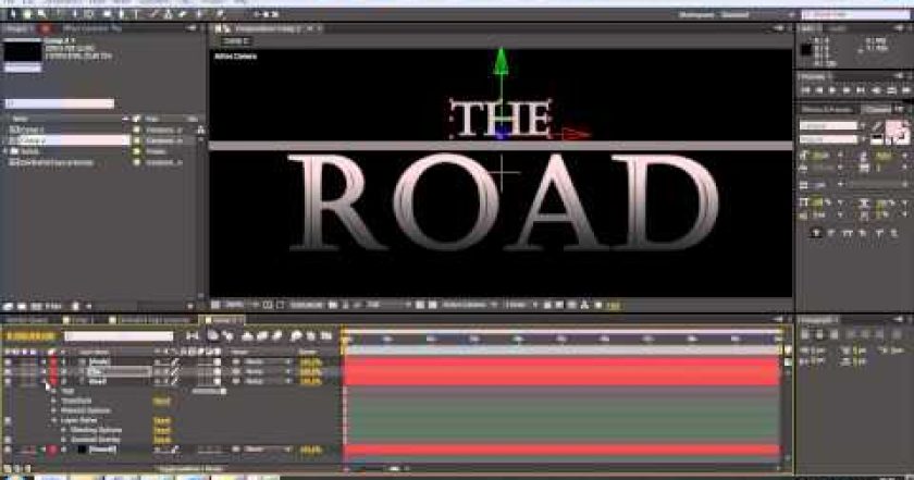 CZTUTORIÁL – After Effects 047 – The Road trailer title