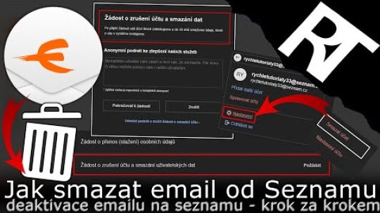 Jak smazat/odstranit email od Seznamu 2021 – smazání účtu Seznam.cz (tutoriál)