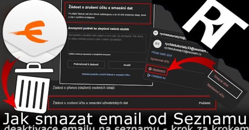 Jak smazat/odstranit email od Seznamu 2021 – smazání účtu Seznam.cz (tutoriál)