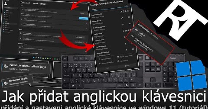 Windows 11 – Jak přidat anglickou klávesnici ve Windows – anglická EN klávesnice přidat (návod)