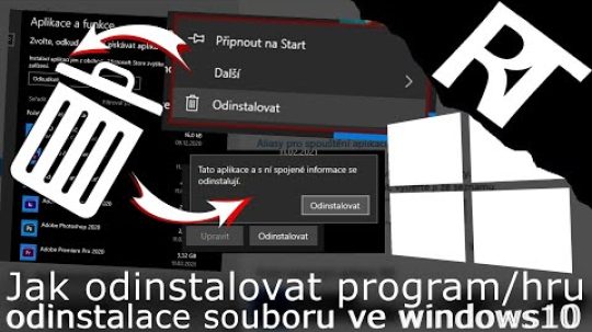 Jak odinstalovat/smazat program/hru ve Windows 10 – odinstalování programů/aplikací/hry (tutorial)