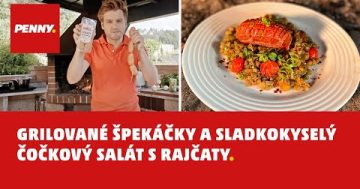 RECEPT – Grilované špekáčky a sladkokyselý čočkový salát s rajčaty