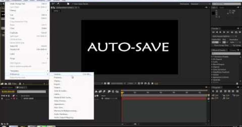 CZTUTORIÁL – After Effects 059 – Autosave