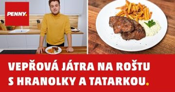 Vepřová játra na roštu s hranolky a tatarkou