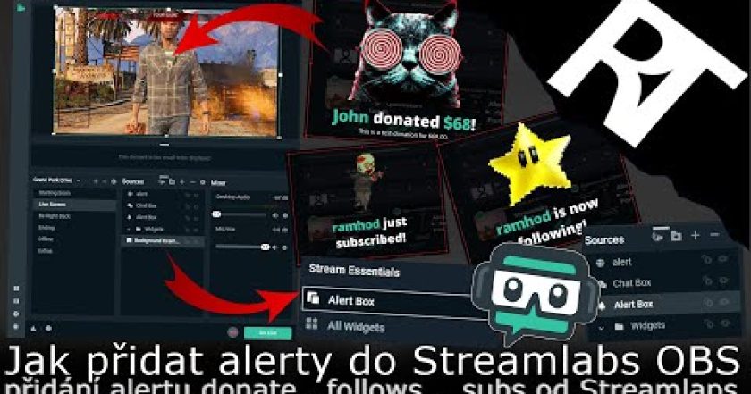 Streamlabs OBS – Jak přidat a nastavit alerty (donate, follows, subscriptions) přidání Alert (návod)