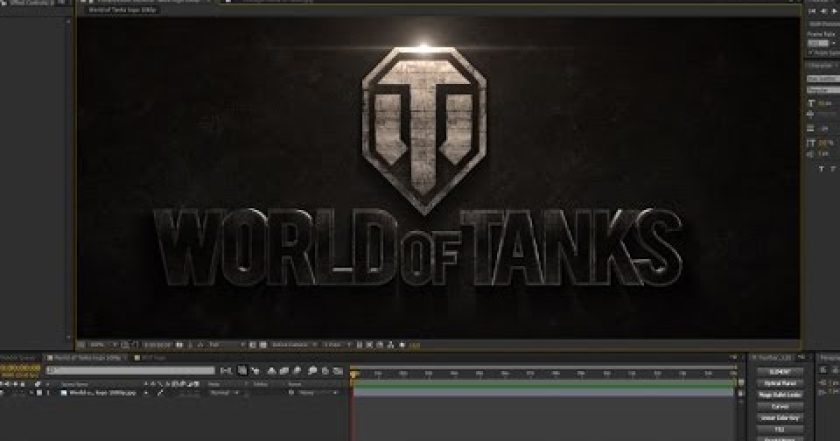 CZTUTORIÁL – After Effects 148 – Element 3D – World of Tanks logo