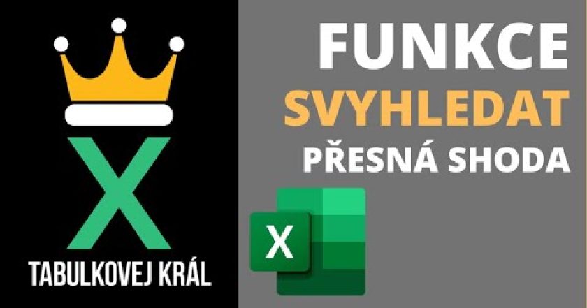 Nejpoužívanější funkce SVYHLEDAT návod pro úplné začátečníky – přesná shoda| Excel 365 Tutorial