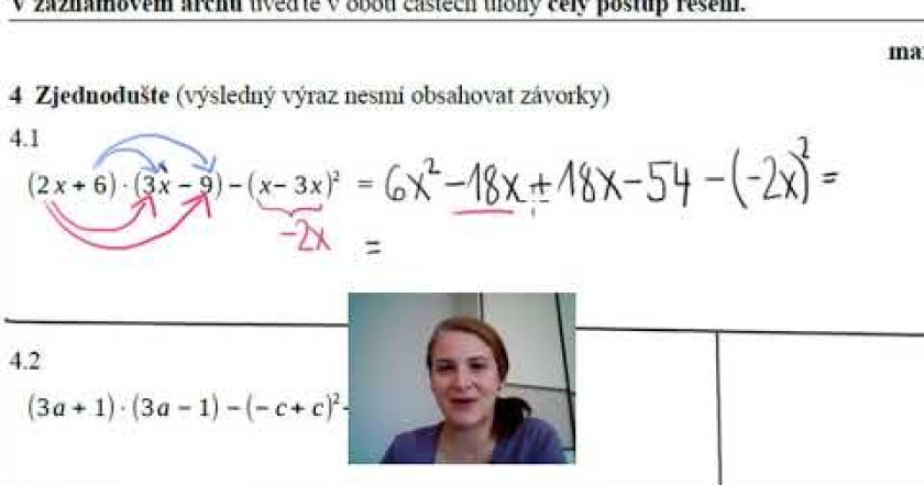 Jak na úpravu výrazů, algebraické vzorce jednoduše