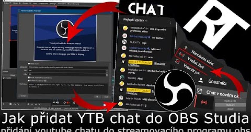 Jak přidat chat do OBS Studia – Youtube chat v OBS Studio – Tutoriál OBS Studio