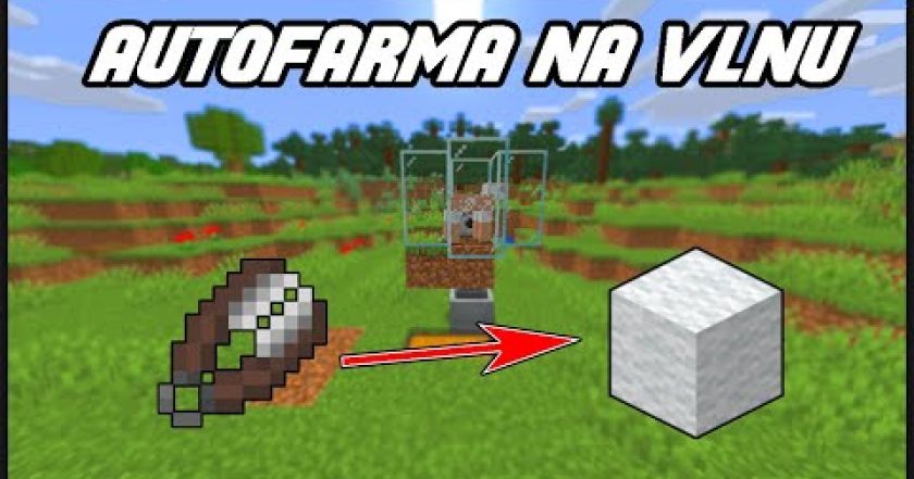 Minecraft Návody – Jednoduchá AUTOMATICKÁ FARMA na VLNU