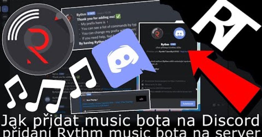 Jak přidat/dát music bota na Discord server – music bot Rythm  / jak dát na Discord bota (tutorial)