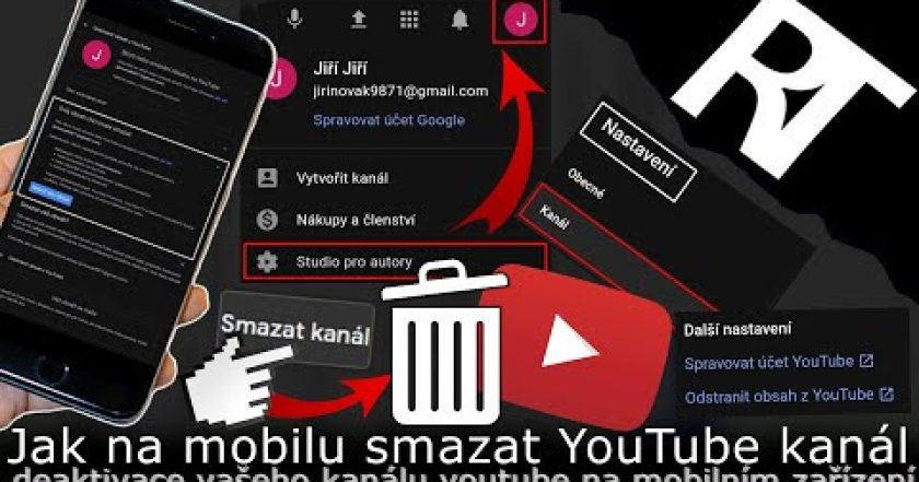 Jak na mobilu smazat YouTube kanál – smazání YouTube kanálu na mobilu (tutoriál)