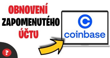 Jak OBNOVIT ZAPOMENUTÝ ÚČET na COINBASE | Návod | Coinbase / PC