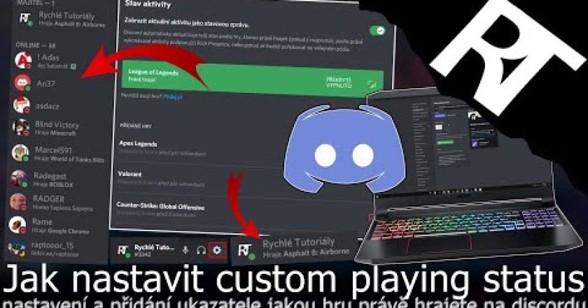 Jak nastavit CUSTOM PLAYING STATUS na Discordu – nastavení Discord (tutoriál)