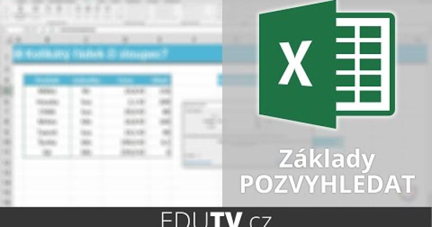 Jak na funkci POZVYHLEDAT/MATCH? | EduTV