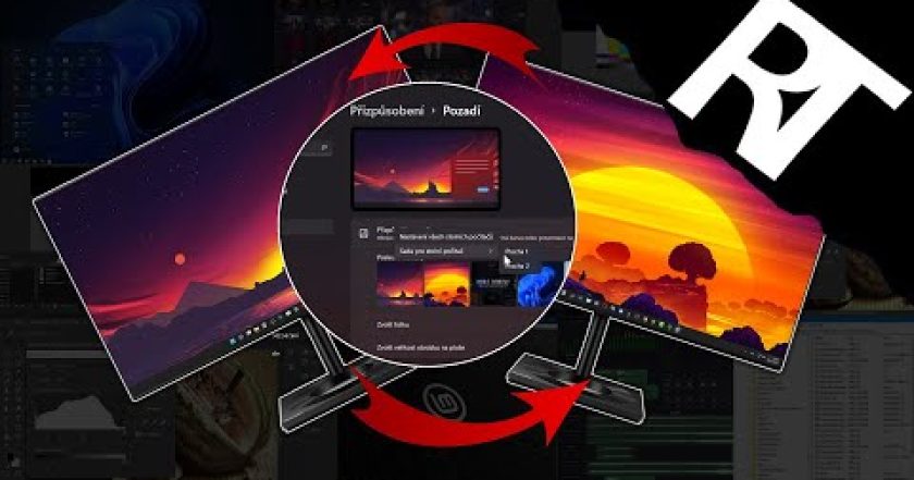 Windows 11 – Jak nastavit na každý monitor jiné pozadí? nastavit pozadí plochy na 2 a více monitorů