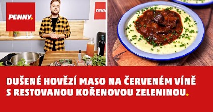 RECEPT – Dušené hovězí maso na červeném víně s restovanou kořenovou zeleninou