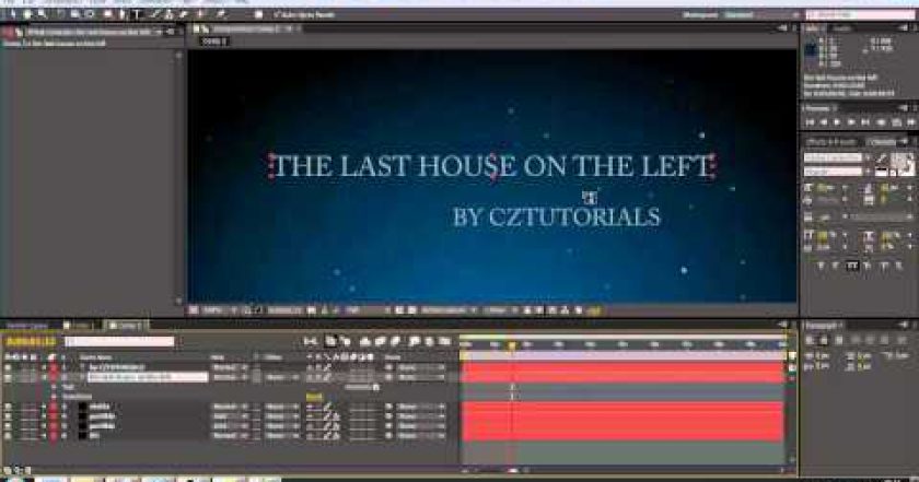 CZTUTORIÁL – After Effects 057 – Last house on the left trailer titles